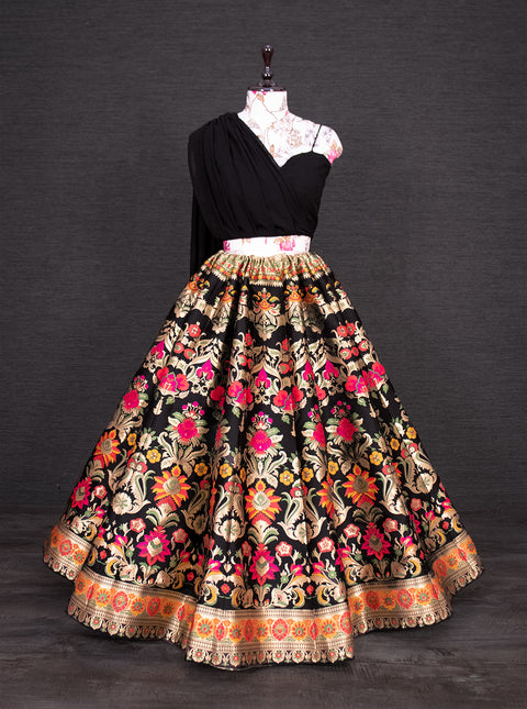 Readytowear Amazing banarasi silk lehenga choli for women readytowear in USA,FreeShipping Indian pure Silk with zari work Lehengacholi - ReadyToWearshop