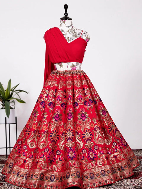 Readytowear Amazing banarasi silk lehenga choli for women readytowear in USA,FreeShipping Indian pure Silk with zari work Lehengacholi - ReadyToWearshop