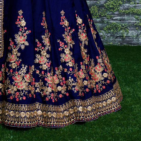 pretty blue lehenga is a grand choice to level up and shine this wedding season For Women