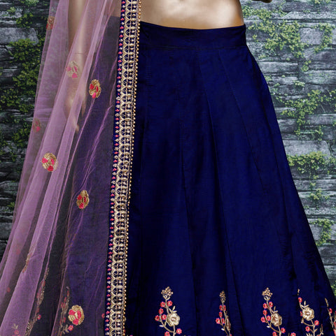 pretty blue lehenga is a grand choice to level up and shine this wedding season For Women