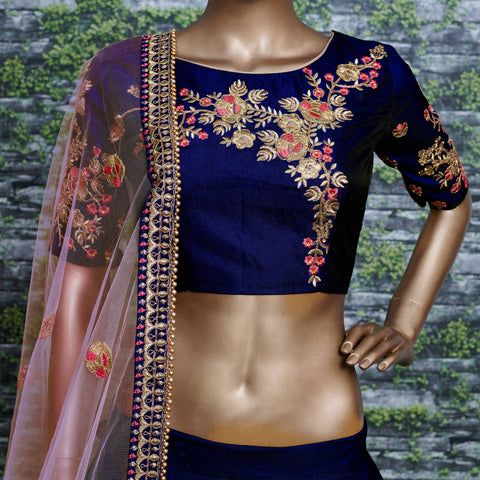 pretty blue lehenga is a grand choice to level up and shine this wedding season For Women