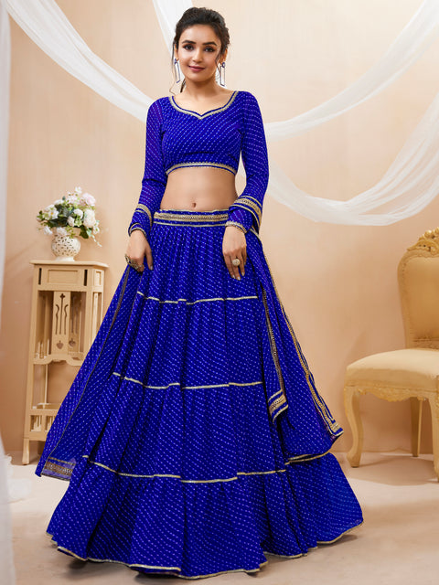 Blue Dazzling Color Party wear Heavy Lehenga Choli for Women with Dupatta Sequence Lehenga Choli In USA