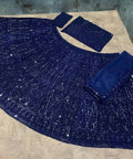 Classic Navy blue lehenga choli for women ,Indian Designer Ready to wear partywear Lehenga Choli, Rayoncotton withheavy embroideryLehenga - ReadyToWearshop