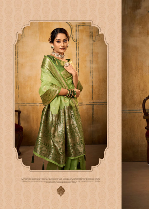 Green Tissue Silk Indian Wedding Wear saree with blouse in USA, Perfect for Indian Wedding Wear, partywear sequins saree