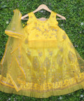 Frills Net Lehenga choli for kids, Impressive Festive Net Frill With Koti Kids Lehenga With Net Dupatta - ReadyToWearshop