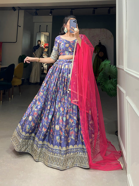 Presenting our Lavender lehenga choli latest collection of bridesmaids lehengas  Each masterpiece has been crafted with Embroidery Sequins Work adorned