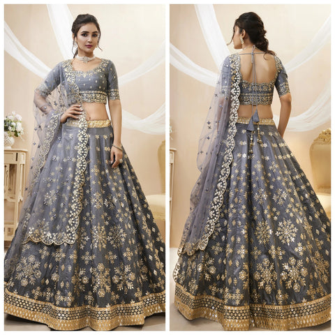 Designer Art Silk lehenga choli for women ready to wear in USA, Perfect for Indian wedding dress Indian partywear lehenga choli Bridesmaid - ReadyToWearshop