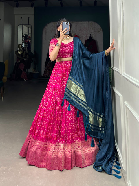 Pink tapestry of traditions, the lehenga choli is a masterpiece, weaving heritage and style together In This Navratri For Women