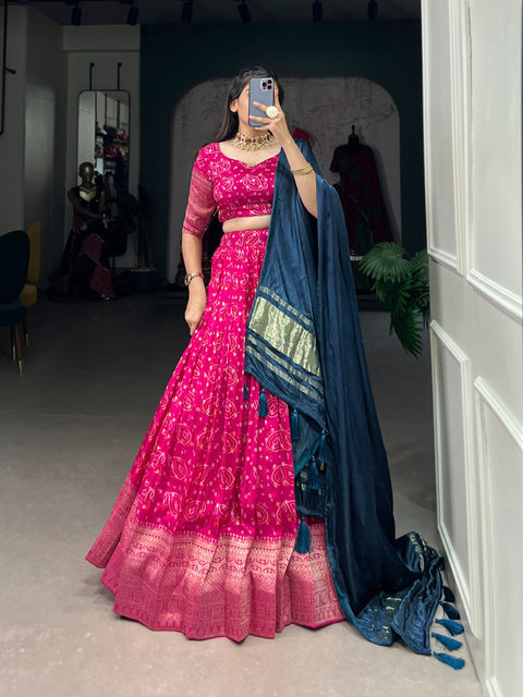 Pink tapestry of traditions, the lehenga choli is a masterpiece, weaving heritage and style together In This Navratri For Women