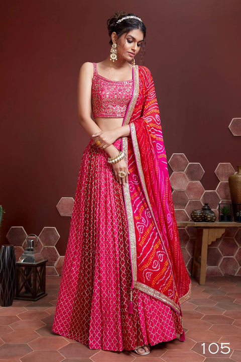 Pink Splendid Party wear Heavy Lehenga Choli for Women with Dupatta Sequence Lehenga Choli In USA