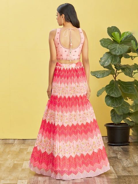 Pink Captivating Party wear Heavy Lehenga Choli for Women with Dupatta Sequence Lehenga Choli In USA