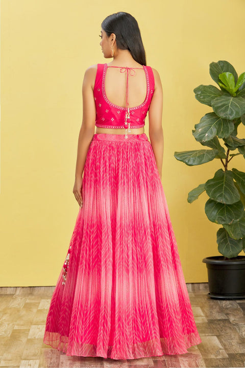 Pink Traditional Party wear Heavy Lehenga Choli for Women with Dupatta Sequence Lehenga Choli In USA