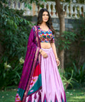 Lehenga choli for women, Tussar silk printed lehenga choli - ReadyToWearshop