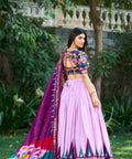 Lehenga choli for women, Tussar silk printed lehenga choli - ReadyToWearshop