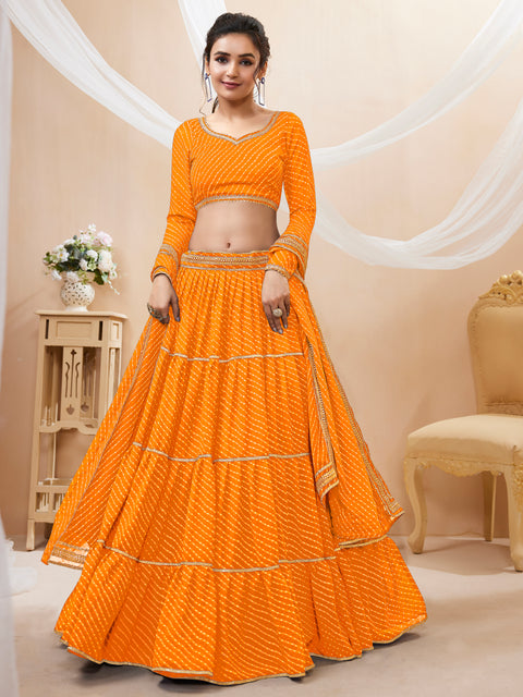 Radiant Yellow Color Party wear Heavy Lehenga Choli for Women with Dupatta Sequence Lehenga Choli In USA