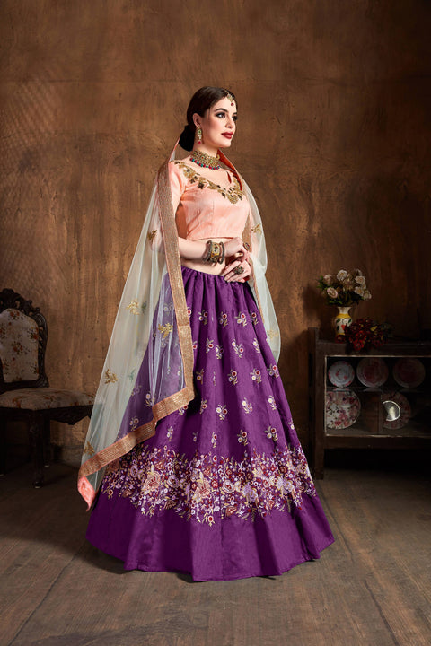 Glamorous Purple fancy lehenga Choli for women with Dupatta in USA