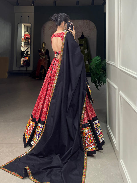 Trendy Red Navratri lehenga choli