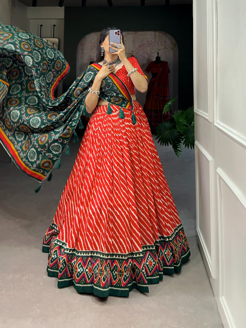 Trendy Red lehenga choli navratri