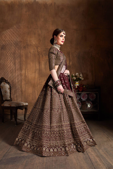 Grand Maroon fancy lehenga Choli for women with Dupatta in USA