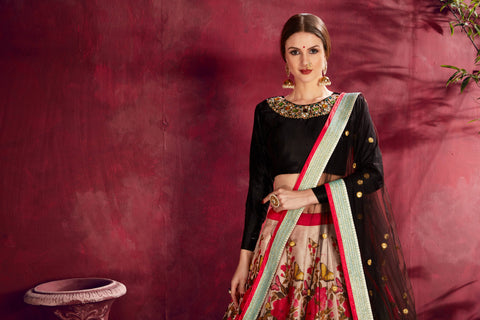 Black Multicolor Stylish fancy lehenga Choli for women In Wedding Occasion with Dupatta in USA