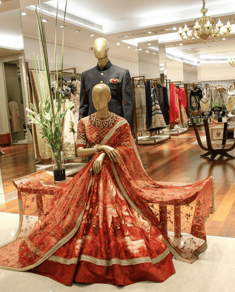 Lavish red Shine away in glamour on your close ones wedding day wearing this beautiful bridesmaids lehenga for women