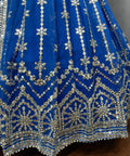 Pretty Indian Designer Ready partywear Georgette with  Sequins Embroidered Work with Drawstring With Hand Made Heavy Tassels - ReadyToWearshop