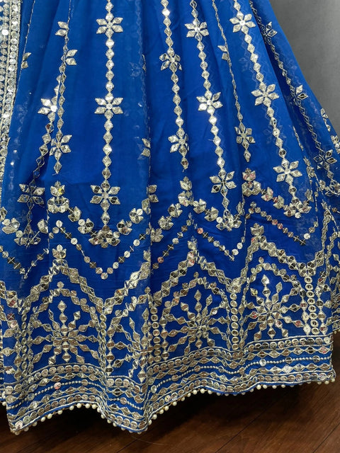 Pretty Indian Designer Ready partywear Georgette with  Sequins Embroidered Work with Drawstring With Hand Made Heavy Tassels - ReadyToWearshop