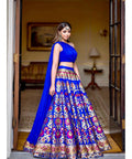 Amazing royal blue banarasi silk lehenga choli for women readytowear in USA,FreeShipping Lehenga choli With Dupatta lehenga choli for girls - ReadyToWearshop