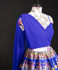 Amazing royal blue banarasi silk lehenga choli for women readytowear in USA,FreeShipping Lehenga choli With Dupatta lehenga choli for girls - ReadyToWearshop