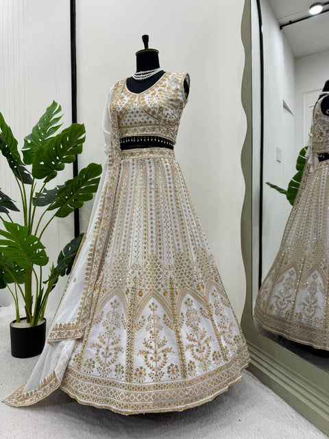 sequins embroidered lehenga choli for women - ReadyToWearshop