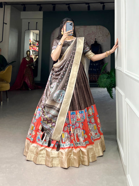 Silk Sequnce fancy lehenga Choli for women with Dupatta in USA