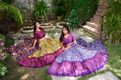 Silk Traditional  Sequnce fancy lehenga Choli for women with Dupatta in USA