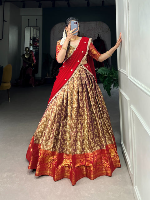 Elegant Silk Lehenga Choli For women with Dupatta in USA