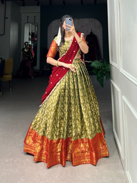 Elegant Silk Lehenga Choli For women with Dupatta in USA