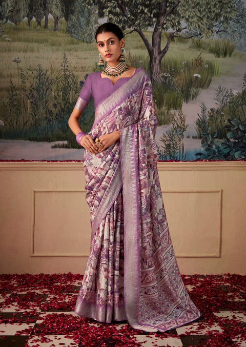 Tusser Silk with blouse in USA, Perfect for Indian wedding sequins saree