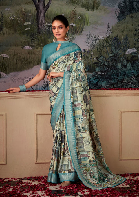 Tusser Silk with blouse in USA, Perfect for Indian wedding sequins saree