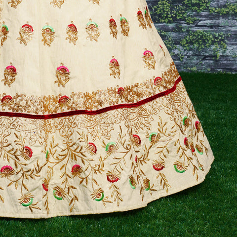 white elegance with this splendid ensemble in pastel color lehenga choli for women in wedding