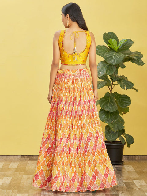 Yellow Traditional Party wear Heavy Lehenga Choli for Women with Dupatta Sequence Lehenga Choli In USA