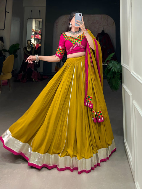 Navratri nights shine brighter with pure rayon and intricate Gamthi work chaniya choli For Women In USA