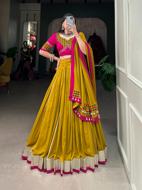 Navratri nights shine brighter with pure rayon and intricate Gamthi work chaniya choli For Women In USA