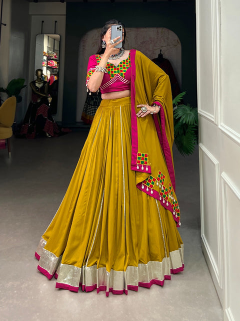 Navratri nights shine brighter with pure rayon and intricate Gamthi work chaniya choli For Women In USA